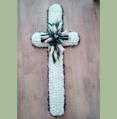 Florist in Bolton, 4ft flower cross