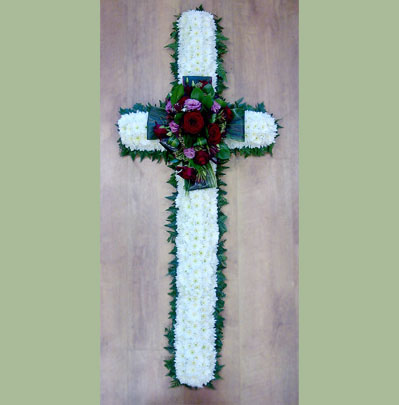 Bolton Funeral Florist, 4ft flower cross