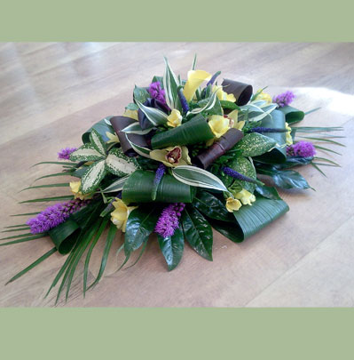 Funeral Florists in Bolton, double ended arrangement