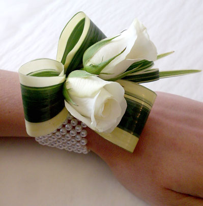 Wedding corsage wristlets